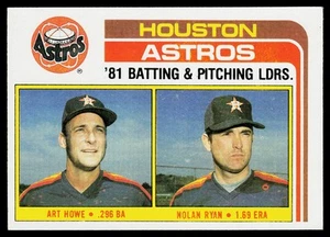 Nolan Ryan 1982 Topps Team Leaders / Liste di controllo Houston Astros - Foto 1 di 2
