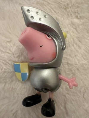 小猪佩奇乔治·奈特爵士迷你人偶 - 美国 - 二手 - 蓝色黄色盾牌  — 第 1/4 张图片