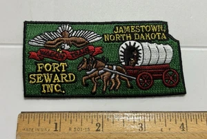 Jamestown North Dakota Fort Seward vagón tren 4" largo parche bordado insignia - Imagen 1 de 4