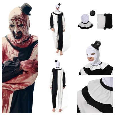 Disfraz de Payaso Artístico Cosplay The Killer Terrifier Mono Body Sombrero Trajes de Joker Foto 1 de 4