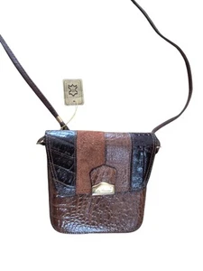 Borsa donna vintage pelle marrone La Toscana nuova con etichetta borsa piccola - Foto 1 di 5