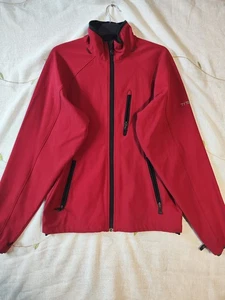 Columbia Titanium Mens M Red Softshell Jacket Windbreaker FullZip Outdoor Hiking - Picture 1 of 7