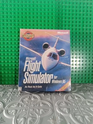 Big Box PC Microsoft Flight Simulator 95 FACTORY SEALED NIB +Strategy Guide Book - Image 1 of 4