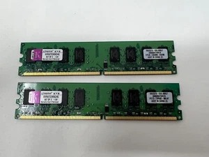 4GB 2 x 2GB Kingston KVR667D2N5K2/4 DDR2-667 PC2-5300 Non ECC Desktop Memory RAM - Foto 1 di 3