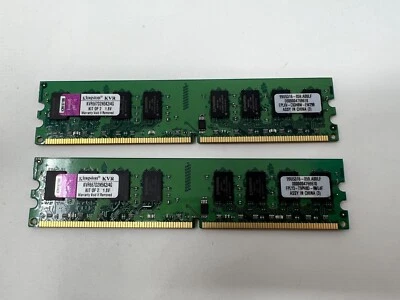 4GB 2 x 2GB Kingston KVR667D2N5K2/4 DDR2-667 PC2-5300 Non ECC Desktop Memory RAM - Immagine 1 di 3