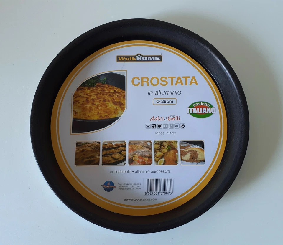 STAMPO FORMA CROSTATA BORDO LISCIO ALLUMINIO ANTIADERENTE DIAM.26 E 30XH.3CM. - Immagine 1 di 1