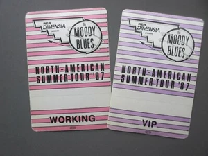 Moody Blues Backstage Pass Satin Stoff Aufkleber ZWEI 1987 - OTTO! - Bild 1 von 1