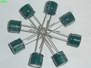 30pcs 25V150UF GK 25V 8X7mm SAMXON 105℃ TOP GRADE Electrolytic Capacitors - Picture 1 of 3