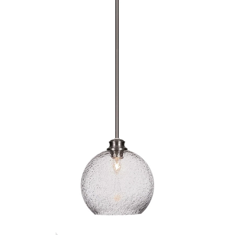 Подвесной кулон со стержнем Toltec Kimbro, никель, дымчатое пузырьковое стекло 9,75 дюйма - 72-BN-4352 - Изображение 1 из 1