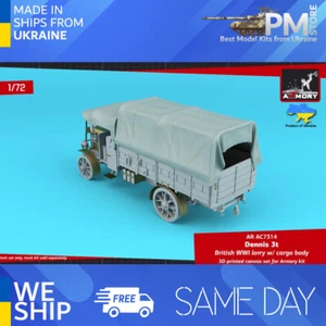 Armory AR-AC7314 1/72 Dennis 3t British WWI Lorry, canvas set for cargo body - Picture 1 of 5