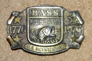 Hebilla de cinturón BASS Anglers Sportsman Society - Fecha 1976 - Usado buen estado - Imagen 1 de 1