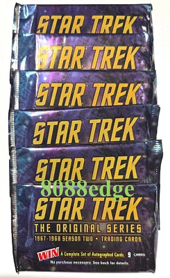 (6) 1998 SKYBOX STAR TREK THE ORIGINAL SERIES SEASON 2 FACTORY SEALED PACKS LOT - Image 1 of 2