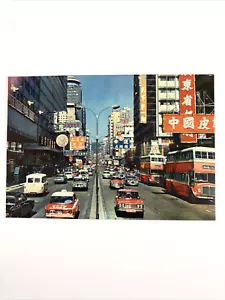 1972 Street Scene Nathan Road Kowloon, Hongkong Kontinentalgröße Postkarte - Bild 1 von 8