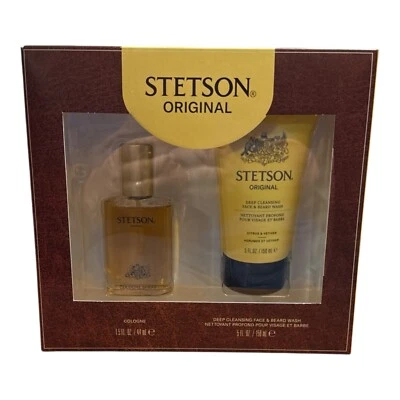 Stetson Original Colonia Spray 1.5 OZ y Limpieza Profunda Jabón Facial y Barba Set 5oz Foto 1 de 2