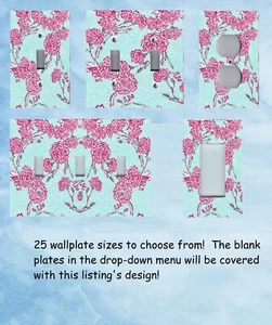 Dormitorio universitario LILLY PULITZER SORORITY PI BETA PHI Luz Interruptor Salida - Imagen 1 de 27