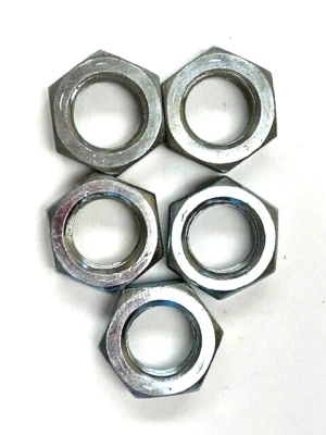 BRIGHTON 1" - 8 UNC COARSE PITCH HEX JAM NUT THIN WALL NUT ZINC PACK OF 5