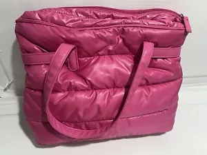Bolso de hombro rosa hinchado correas de cuero sintético. Bonito monedero - Imagen 1 de 9