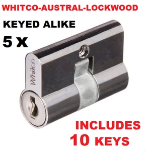 5 x Screen door security door lock key cylinder Barrel Whitco Lockwood - Picture 1 of 4