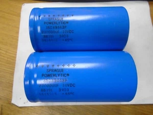 NOS! 2 EACH! Sprague 36DX Powerlytic 230000uF 10VDC Capacitor 36DX9443P - Picture 1 of 3