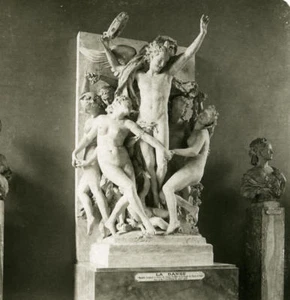 France Paris Louvre Museum Sculpture Dance by Carpeaux Old NPG Stereo Photo 1900 - Picture 1 of 3