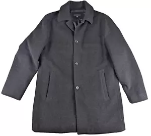 BANANA REPUBLIC Cashmere Charcoal Gray Overcoat Topcoat Trench Coat Jacket Men M - Picture 1 of 4
