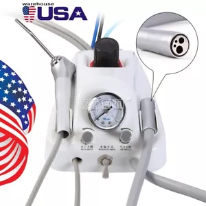 Portable Dental Turbine Unit 3 Way Syringe Work with Air Compressor 4 Holes - Picture 1 of 18