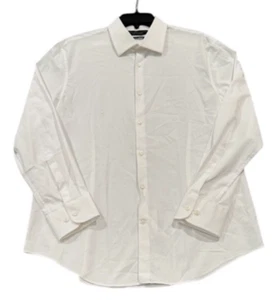 NEW Bloomingdale's Men's Long Sleeve Dress Shirt White Size 15.5 34-35 NWT - Picture 1 of 3