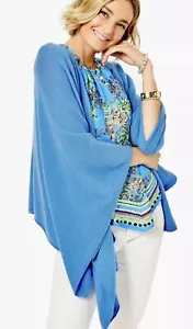 Lilly Pulitzer Terri Cashmere Wrap Heathered Blue Thistle - Used Condition - Picture 1 of 6