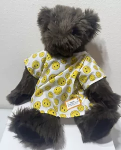 16” Vermont Teddy Bear Co Jointed Handmade Smiles Hospital Gown Dark Brown 1601 - Picture 1 of 14