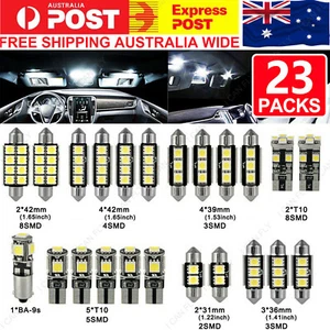 23x Car 12v Led Festoon Interior White Light Bulb 5050 5smd Auto Dome Globe DF - Picture 1 of 9