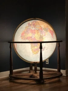 Replogle Diplomat Illuminated 32 Inch Floor World Globe, Antique - Picture 1 of 8