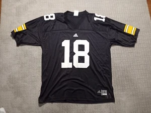 Adidas Blank Football Jersey Mens Size L Black Iowa Hawkeyes/Steelers Colorway - Picture 1 of 13