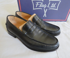 Flag Ltd Dean Penny Loafer Black Leather (862FL0005) Mens Size 8.5