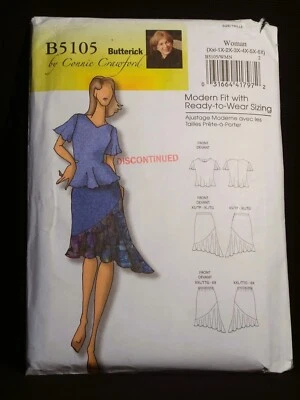 Butterick B5105 Misses/Womens Blouse/Skirt Modern Fit 2007 Pattern XXL-6X Uncut - Image 1 of 3