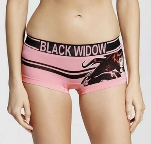 NWT Ladies Small/5 MARVEL “BLACK WIDOW” Pink Boy Shorts Underwear Panties - Picture 1 of 1