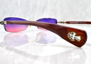 Chrome Hearts Rocks  Rare vintage sunglasses cartier gold 53/14 bubinga wood - Picture 1 of 10