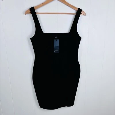 Nuevo con etiquetas Mini Vestido Nasty Gal Negro ceñido al cuerpo sin mangas Mujer Talla 8 Elástico Foto 1 de 4