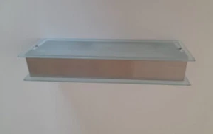 Applique da Parete moderna in vetro rettangolare mensola luminosa 1 Luce 34 cm - Bild 1 von 7