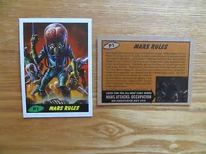 2015 MARS ATTACKS OCCUPATION GREEN VARIANT P1 PROMO CARD PHILLY NON-SPORTS SHOW - Picture 1 of 1