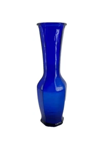 Vintage Indiana Glass Co Classico Bud Vase Cobalt Blue 9” 1970s and 80’s USA - Picture 1 of 9