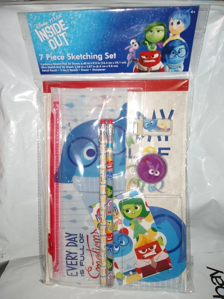 Disney Juego de Dibujos de adentro hacia afuera Escuela Lápices Estacionarios Bolsa 7 piezas Nuevo ver foto Foto 1 de 1