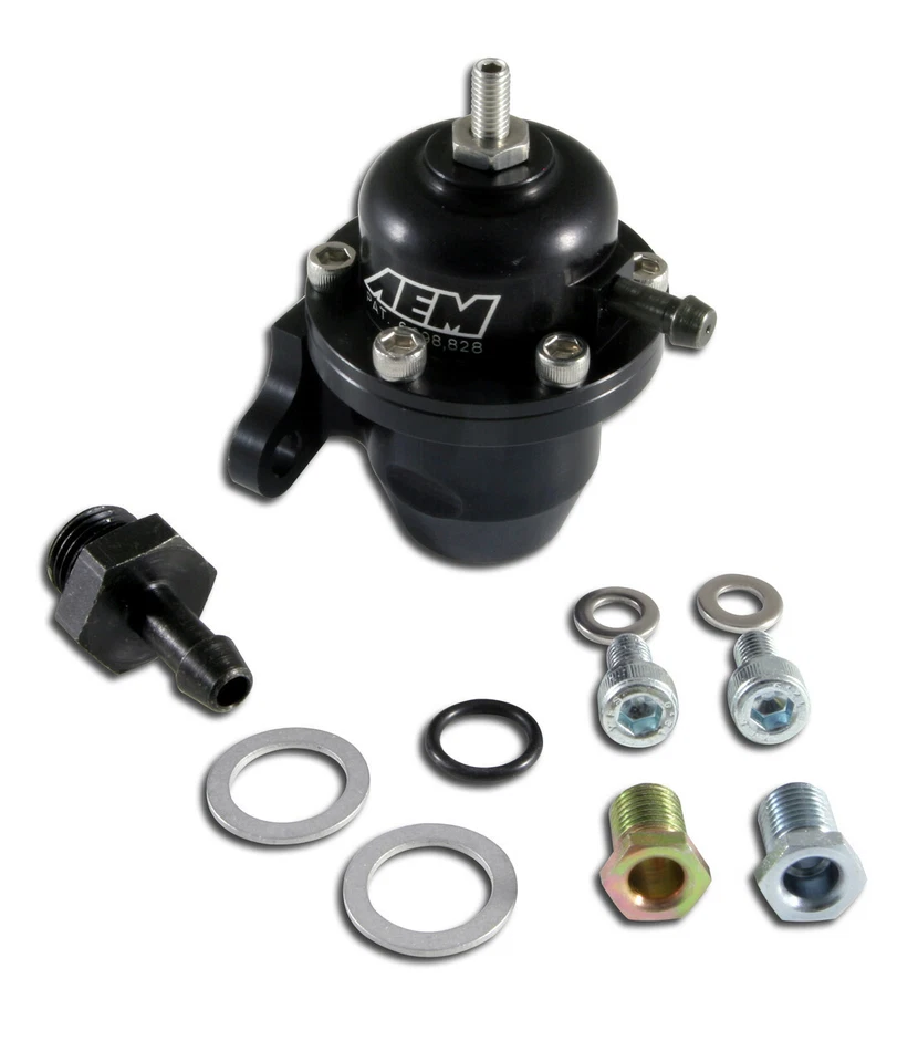 Genuine Adjustable Fuel pressure regulator AEM 1000HP Black AEM 25-301BK - Image 1 of 1