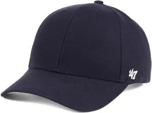 '47 Blank Classic MVP Cap, Adjustable Plain Structured Hat for One Size, Navy - Picture 1 of 4