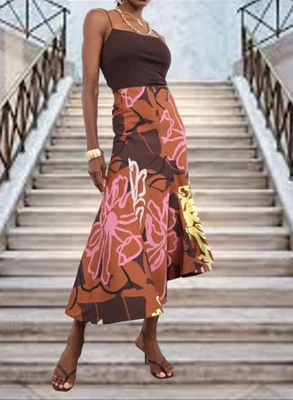 FALDA ASIMÉTRICA ESTAMPADA COLECCIÓN ZARA ZW talla L Precio de venta $99,90 Foto 1 de 4