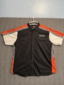 Harley Davidson Nadelstreifen Flammen Hemd Herren 3XL XXXL Schwarz Original Motorräder - Bild 1 von 8