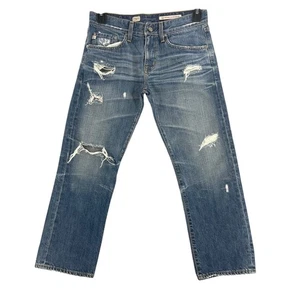 Adriano Goldschmied Jeans Womens 27R Ex-Boyfriend Crop Fade Whisker Distressed - Picture 1 of 14