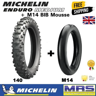 Michelin Enduro 140 Rear Tyres + Michelin M14 BIB Mousse - Combo Pack 1 - OFFER - Image 1 of 4