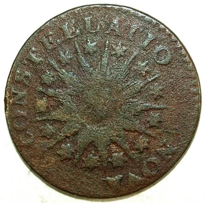 1785 Post Kolonial Nova Constellatio Spitzstrahlen Kupfer ☆☆ 412 - Bild 1 von 3