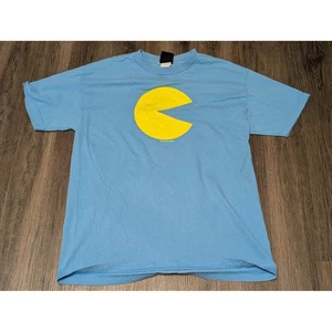 Camiseta Pac-Man Merchandising Gigante Azul Claro Gaming Namco Limited Grande LEER - Imagen 1 de 5