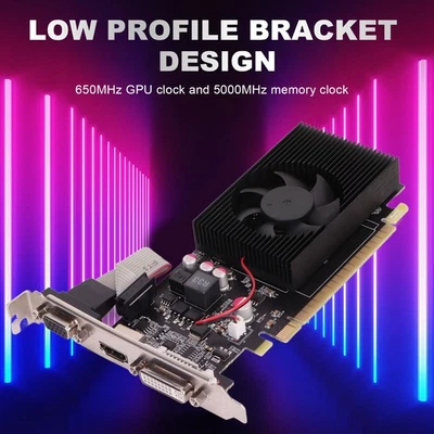 Desktop Graphics Card 4GB GDDR3 128bit 650/5000MHz Quiet Cooling Fan All Solidst - Image 1 of 4